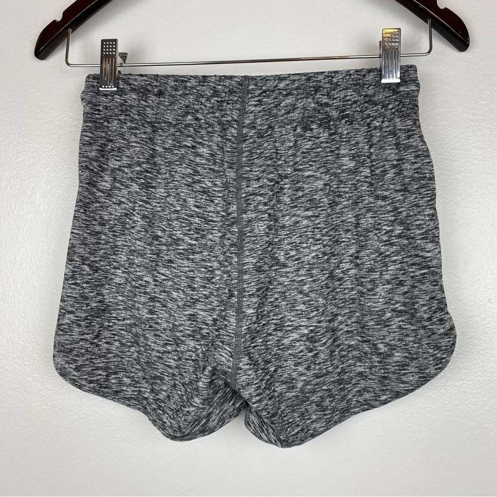 Halara Black Grey Mid Rise Drawstring Dolphin Hem Casual Shorts 3